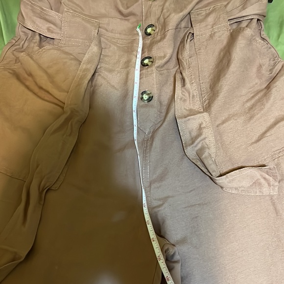 Button Front Utility Jumpsuit. medium but runs big. Please refer to measurement. - Picture 11 of 11